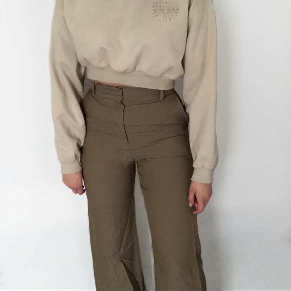 & Other Stories Wide Flared Trousers Pants S